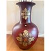 Image 2 : Large Decorative Vase, Potted Cactus, Pedestal Table, and Artificial Flower Arrangement