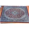 Image 1 : Rectangular Area Rug with Floral Medallion Pattern
