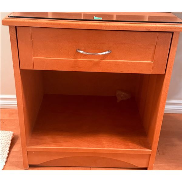 Wood Cabinet with Cubbies, Drawer and Artificial Monstera Plant