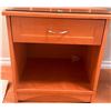 Image 1 : Wood Cabinet with Cubbies, Drawer and Artificial Monstera Plant