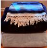 Image 3 : Blue and Neutral-Coloured Blankets and Rugs