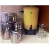 Image 1 : West Bend Coffee Percolator, Stainless Canisters and Glass Oil Burner