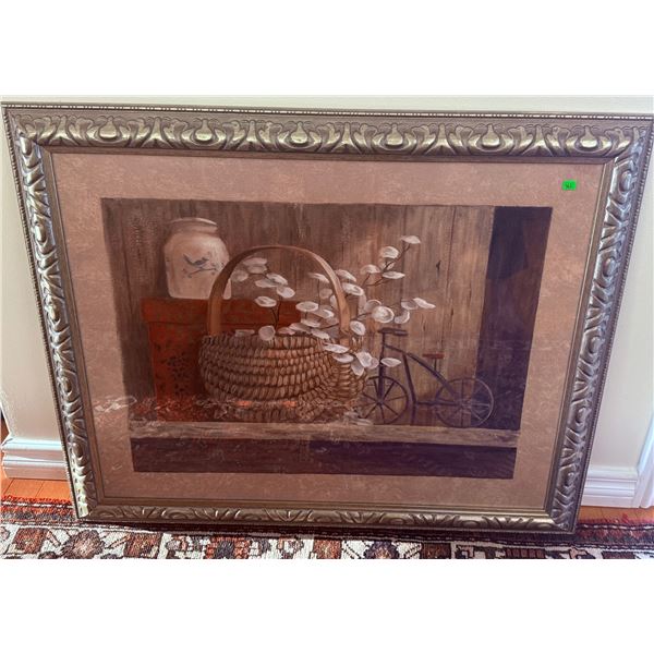 Framed Print by Vivian Flasch, Basket Still Life