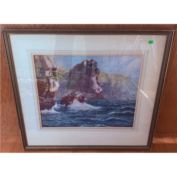 Margaret Ayling Framed Coastal Watercolour Painting