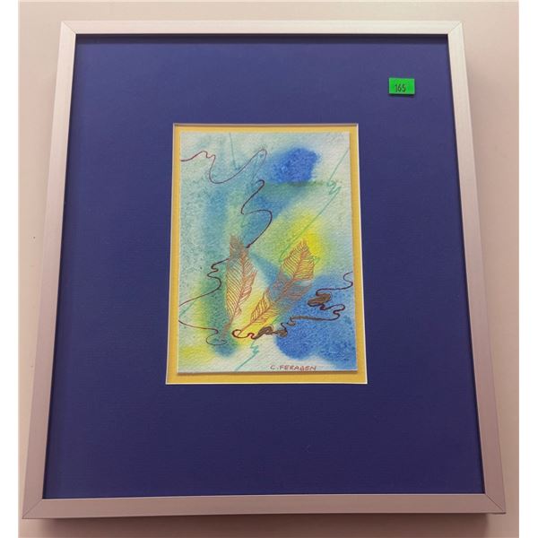 Framed Watercolour Artwork Signed by C. Feragen