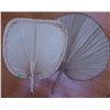 Image 2 : Household Items Including Palm Leaf Fans, Glassware, and Fireplace Bellows