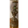 Image 3 : Brass Table Lamp with Pleated Fabric Shade