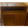 Image 5 : HP LaserJet P1005 Printer, Two-Drawer File Cabinet, and Wooden Storage Cabinet
