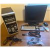 Image 2 : Compaq Desktop Computer with Monitor, Keyboard, Mouse, and Wooden Desk