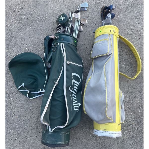 Two Golf Club Sets with Vintage Bags and Assorted Clubs
