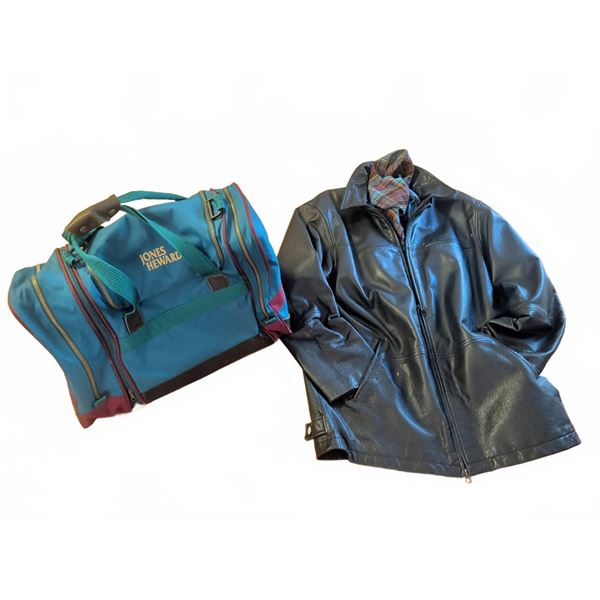 Danier Leather Jacket and Jones Heward Duffle Bag