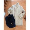 Image 2 : Men's Beige Wool Coat With Red Lining and Polo Ralph Lauren Navy Bag