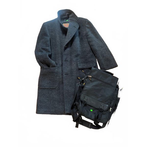Eaton's Alpaca Wool Overcoat and Ogio Techno Backpack
