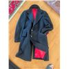Image 3 : Men's Wool and Cashmere Black Overcoat with Red Lining and Garment Bags