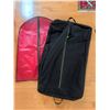 Image 6 : Men's Wool and Cashmere Black Overcoat with Red Lining and Garment Bags