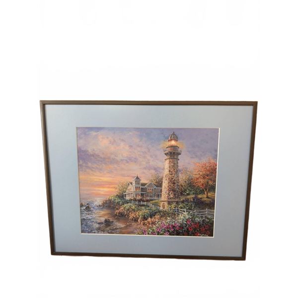 Nicky Boehme Lighthouse Framed Print, 16 x 13 in