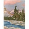 Image 3 : Framed Needlepoint Mountain Landscape Artwork 13 x 11 Inches