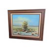 Image 1 : Barnes Signed Landscape Oil Painting on Canvas 19" x 23"