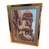 Image 1 : Framed Needlepoint Artwork of Figures at Windows 24 x 18 in
