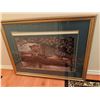 Image 2 : Framed Leopard Wildlife Art Print With Matting, 36 Inches Wide