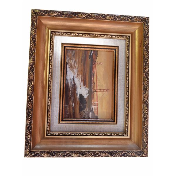 Paul Van De Pol Framed Painting of Golden Gate Bridge