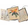Image 1 : Japanese Shikishi Boards with Calligraphy and Fruit Painting Set of 3