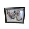 Image 1 : Framed Wolf Art Print with Winter Scene, 16 x 12 Inches