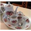 Image 3 : Elegant China English Rose 33-Piece Dinnerware and Tea Set