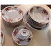 Image 6 : Elegant China English Rose 33-Piece Dinnerware and Tea Set
