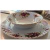 Image 7 : Elegant China English Rose 33-Piece Dinnerware and Tea Set