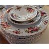 Image 9 : Elegant China English Rose 33-Piece Dinnerware and Tea Set