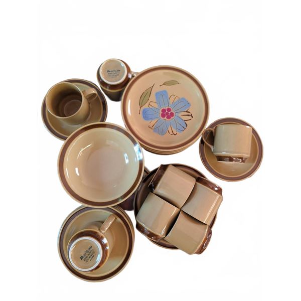 Heartside Hand Painted Stoneware Dinnerware Set