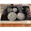 Image 2 : Glassware and Drinkware Lot Including Holiday Glasses and Embossed Glass Plates