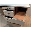 Image 3 : Vintage Desk/Work Bench w/Tweed Office Chair on Castors