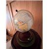 Image 9 : Tall Table Lamp, Wood Pedestal Table, and Desktop Globe