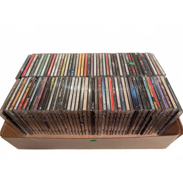 Box Lot of Assorted Music CDs – 80+ Titles