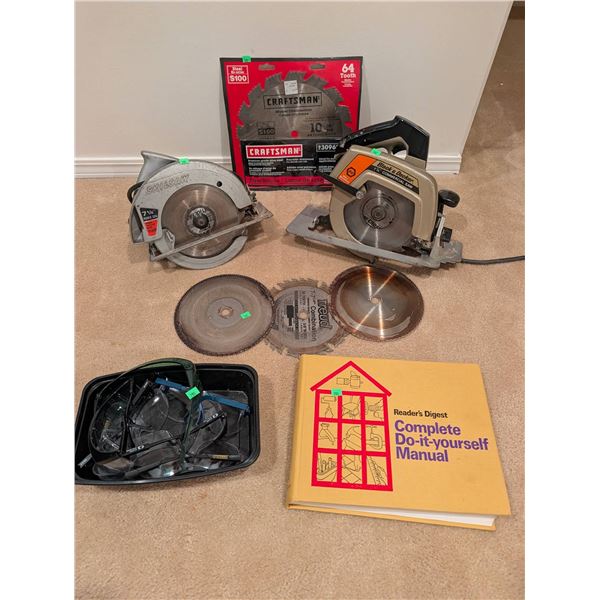 Circular Saws, Saw Blades, Safety Glasses, Reader's Digest DIY Manual