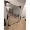 Image 2 : Large Wall Mirror with Ornate Bronze-Tone Corners