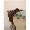 Image 3 : Large Wall Mirror with Ornate Bronze-Tone Corners