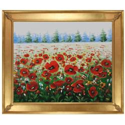 Poppies in The Wild Oil Painting