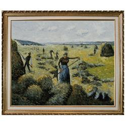 Pissarro - The Hay harvest Eragny Oil Painting