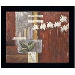 Infused Geometry (Agapanthus) Oil Painting
