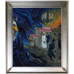 Chagall - The Wedding Candles Oil Painting