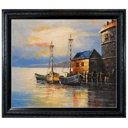 Fishing Boats of the Mediterranean Oil Painting