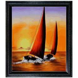 Sailors Sunset I Oil Painting