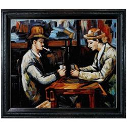 Cezanne - Card Players with Pipes Oil Painting