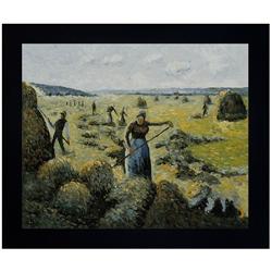 Pissarro - The Hay harvest Eragny Oil Painting