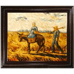 Van Gogh - Peasant Couple Going To Work Oil Painting