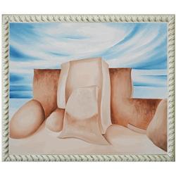 O'Keeffe - Ranchos Church, New Mexico, 1930-1931 Oil Painting