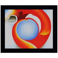 O'Keeffe - Goat's Horn with Red Oil Painting
